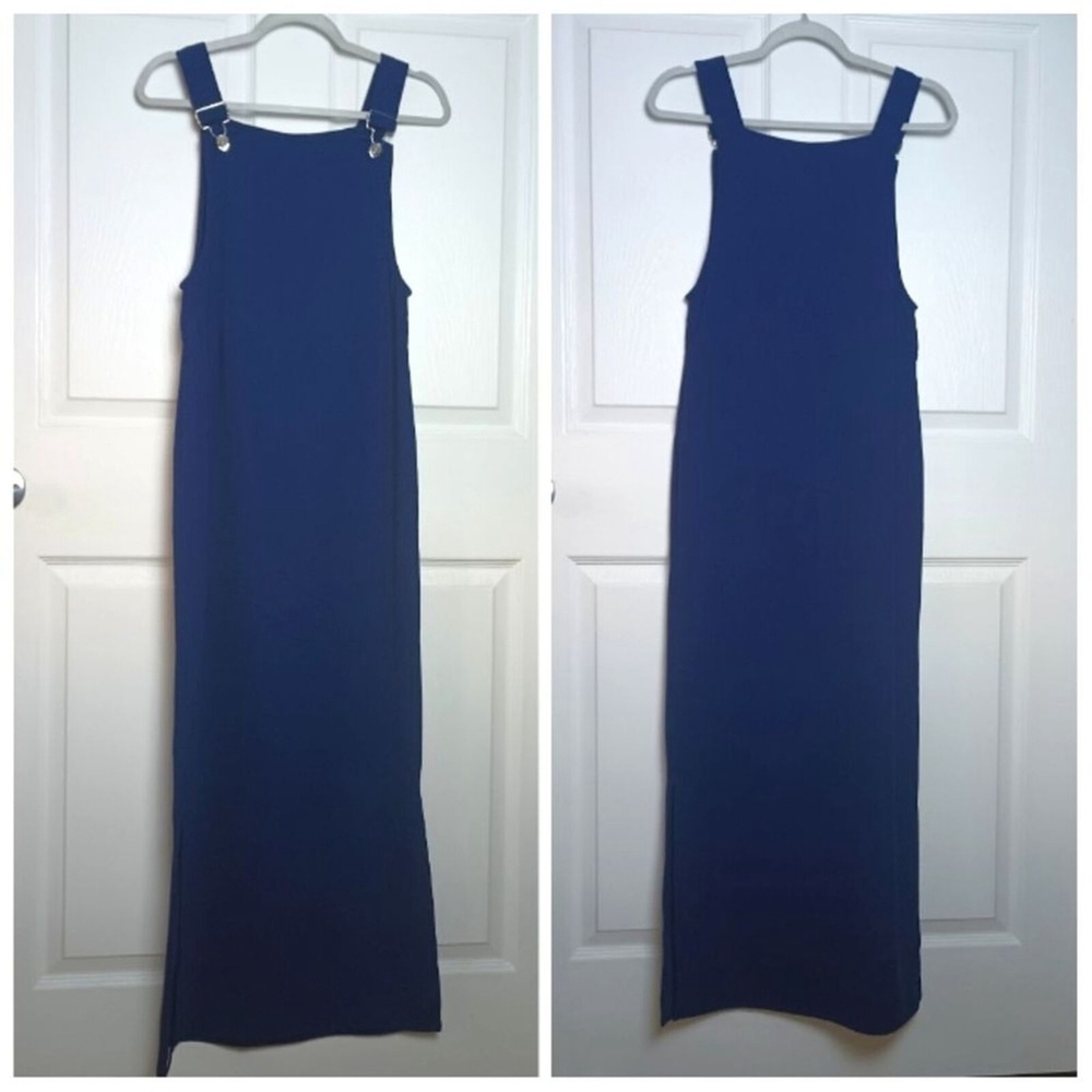 Dorothy Perkins Womens Blue Overall Maxi Dress Size 4